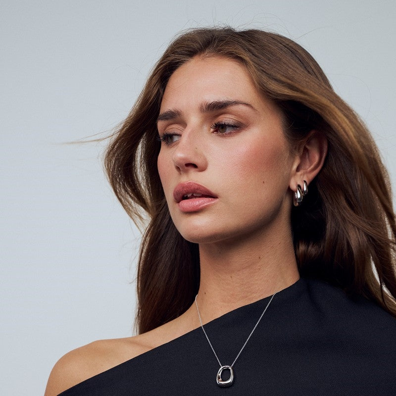 Sif Jakobs Borsa Piccolo øreringe i sølv med zirkonia 16,5 mm