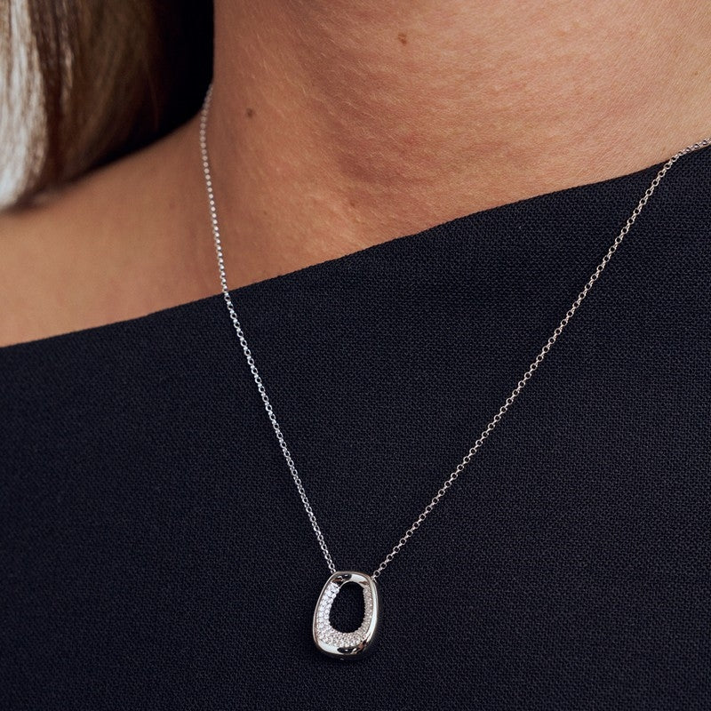 Borsa Piccolo halskæde i 925 sterlingsølv med zirkonia fra Sif Jakobs