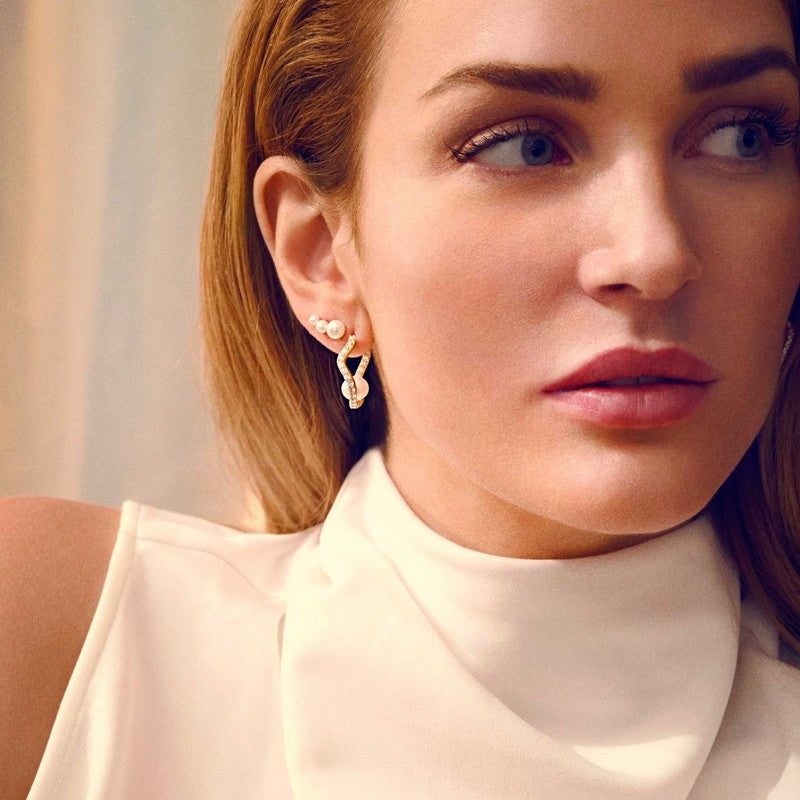 Ponza øreringe i sølv med perle og zirkoner fra Sif Jakobs