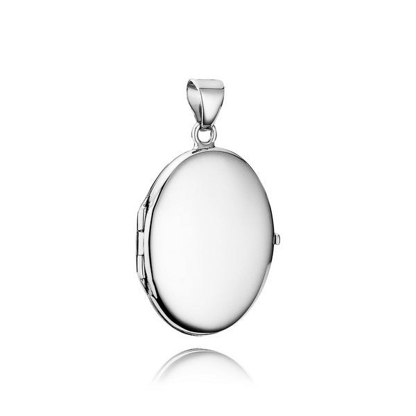 Oval medaljon i rhodineret sølv 22x30 mm fra BNH