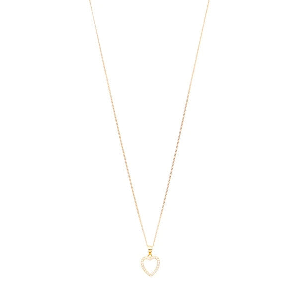 Cæur halskæde i 24 karat forgyldt sølv med hjertevedhæng fra Pico Copenhagen