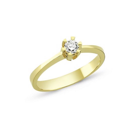 Nuran STAR ring i 14 karat guld med 0,03–0,50 ct diamanter