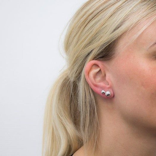 Nordahl Andersen kugleøreringe i sterlingsølv 3–7 mm