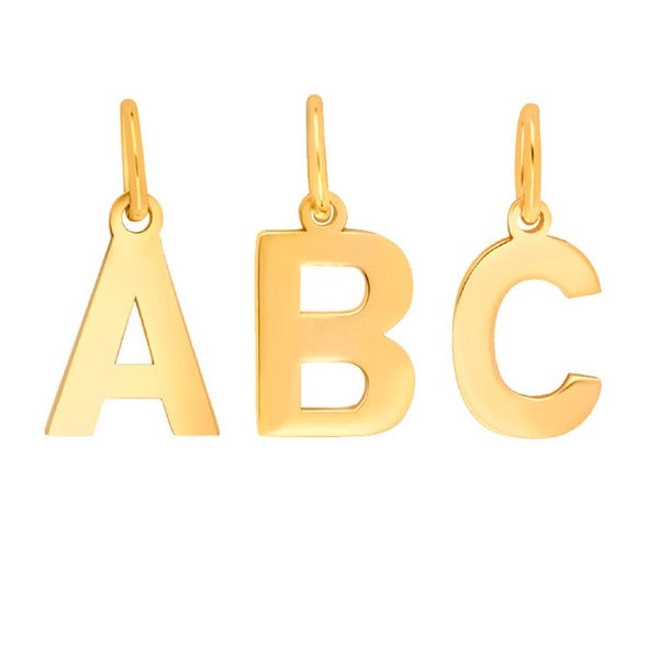 Bogstavvedhæng i 14 karat guld fra Siersbøl 9 mm – A