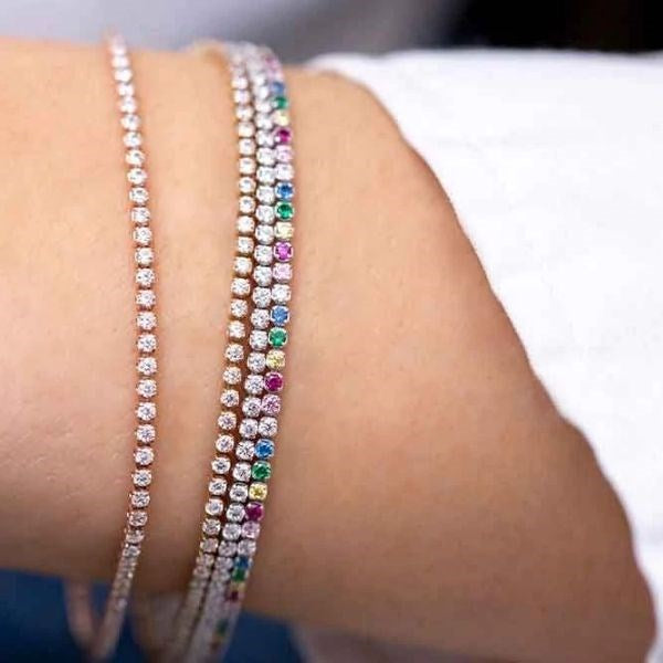 Sif Jakobs Ellera armbånd i sølv med klare zirkoner 16–19 cm