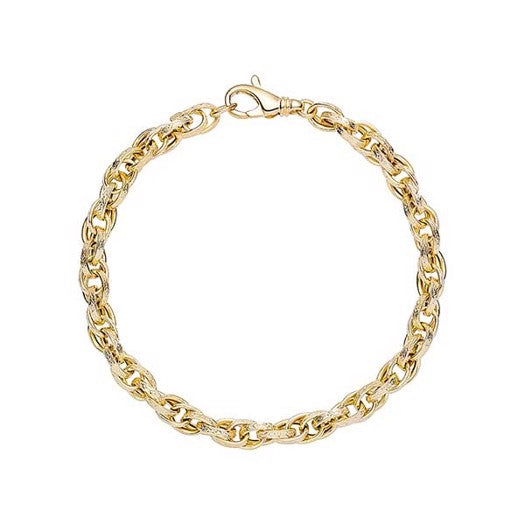 Rustikt snoet armbånd i 8 kt guld fra Lund Copenhagen