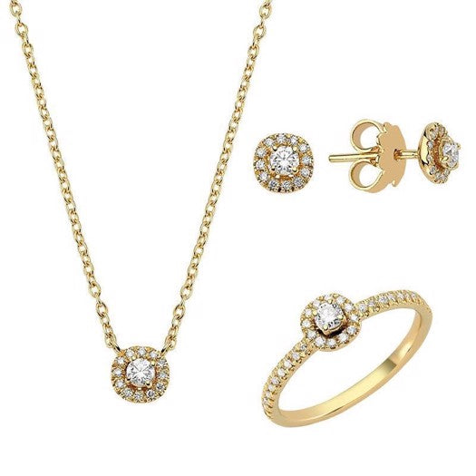 Sofia halskæde i 14 kt guld med 0,14 ct diamanter fra Nuran