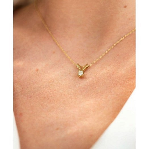 Star vedhæng i 14 kt hvidguld fra Nuran med diamant 0,03–0,50 ct