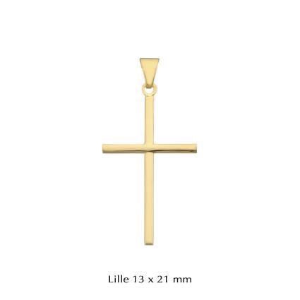 BNH stolpekors vedhæng i 8 eller 14 kt guld Small 13x21 mm