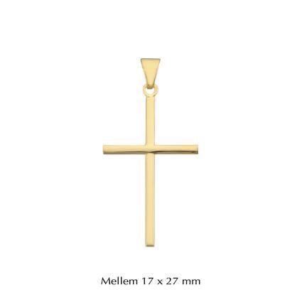 BNH korsvedhæng i 8 eller 14 karat guld Medium
