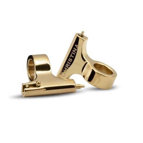 Christina T-bar i forgyldt stål 16 mm