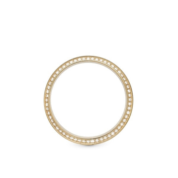 Forgyldt stål topring 32 mm med Swarovski krystaller fra Christina Jewelry & Watches