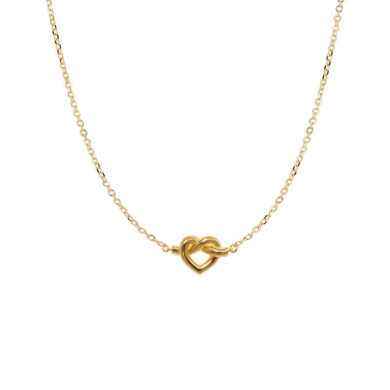 Jane Kønig - Tied Heart halskæde i forgyldt sølv