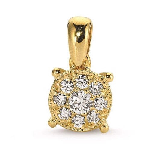 Coronet vedhæng i 14 kt guld med diamant 0,11–0,37 ct fra Nuran