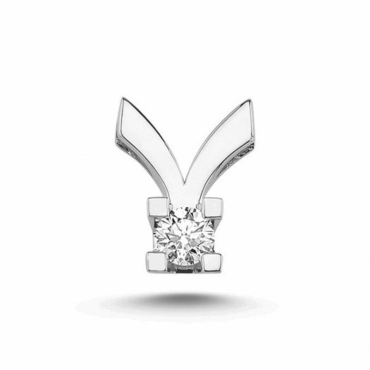 Star vedhæng i 14 kt hvidguld fra Nuran med diamant 0,03–0,50 ct