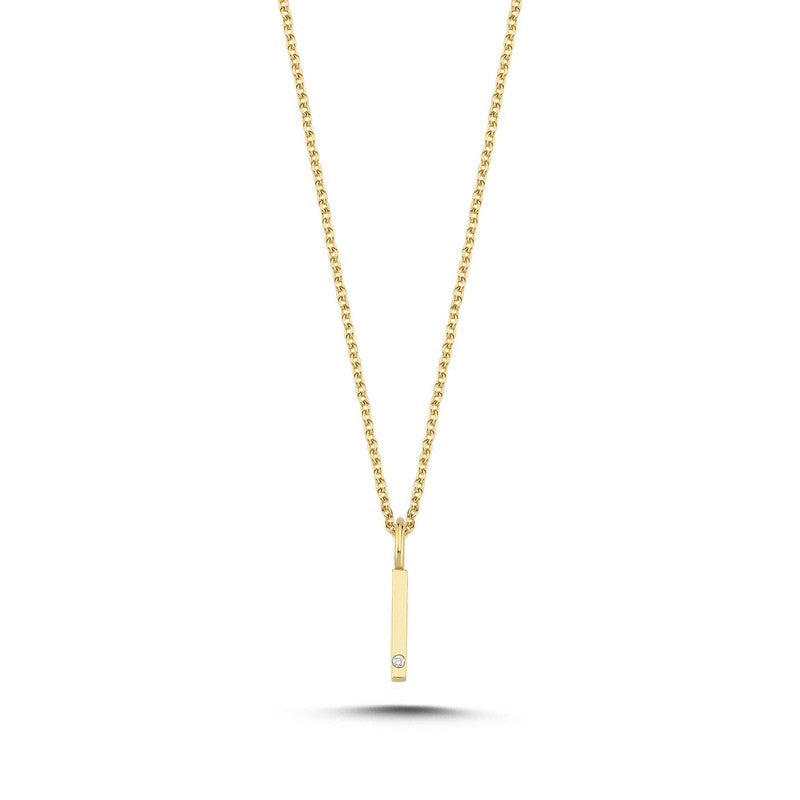 Nuran bogstavsvedhæng i 14 karat guld med diamant