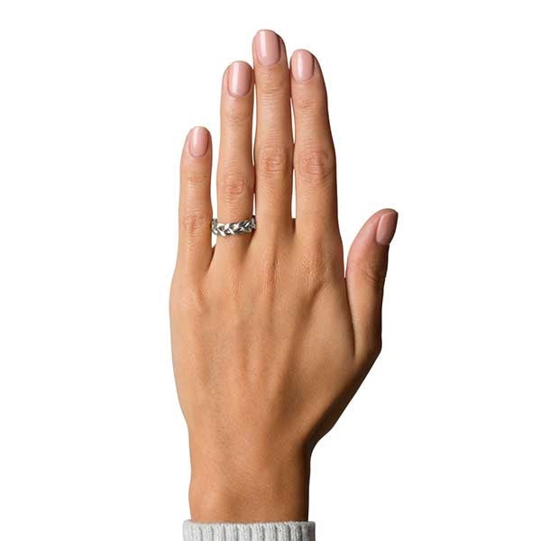 Jane Kønig Braided Big ring i sølv – set fra siden