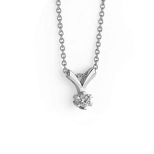 Nuran star vedhæng i 14 karat hvidguld med 0,03–0,50 ct diamanter