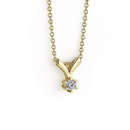 Nuran star vedhæng i 14 karat guld med diamant 0,03 til 0,50 ct