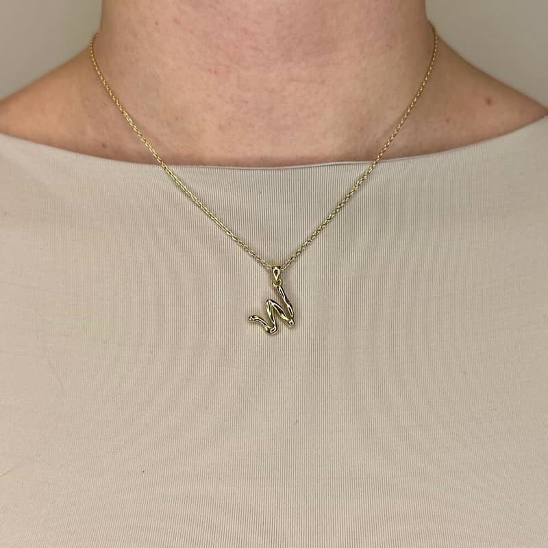 MerlePerle bogstavhalskæde i 18 karat forgyldt sølv – B