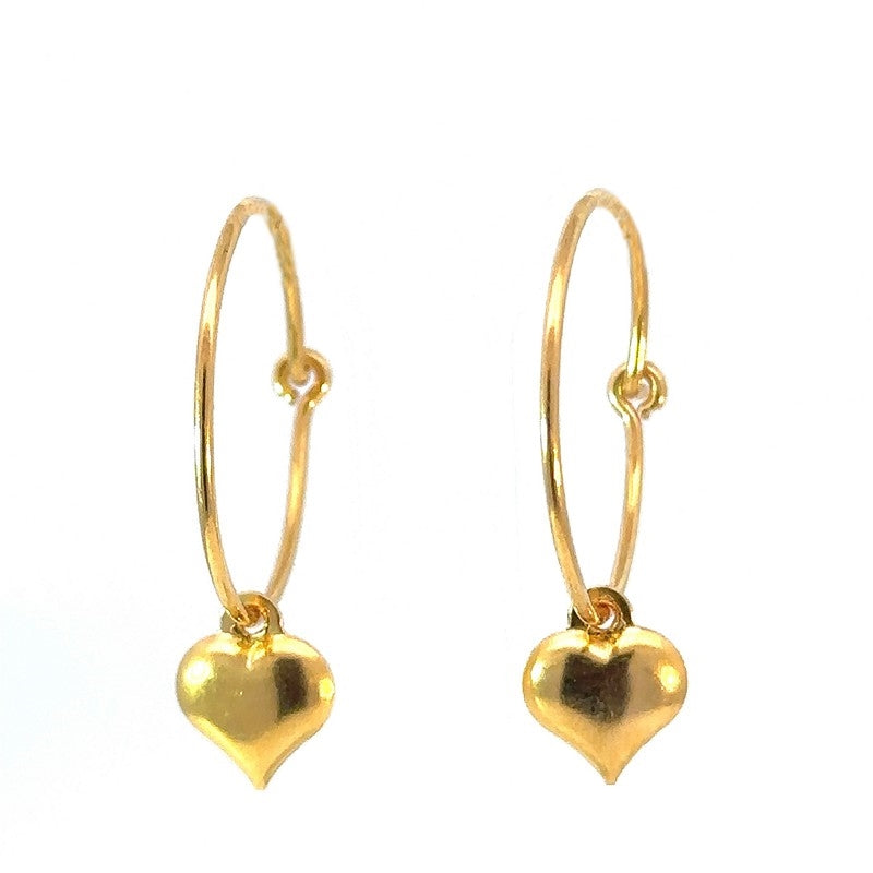 Loveshine øreringe i forgyldt sølv med hjerte fra Pico Copenhagen
