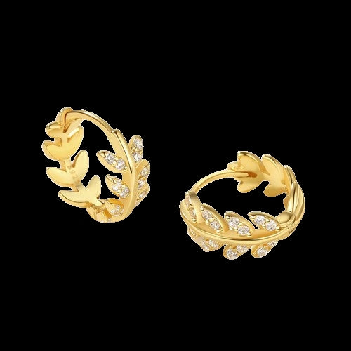 Tilde hoops i forgyldt sølv med zirkonia fra ByBirch