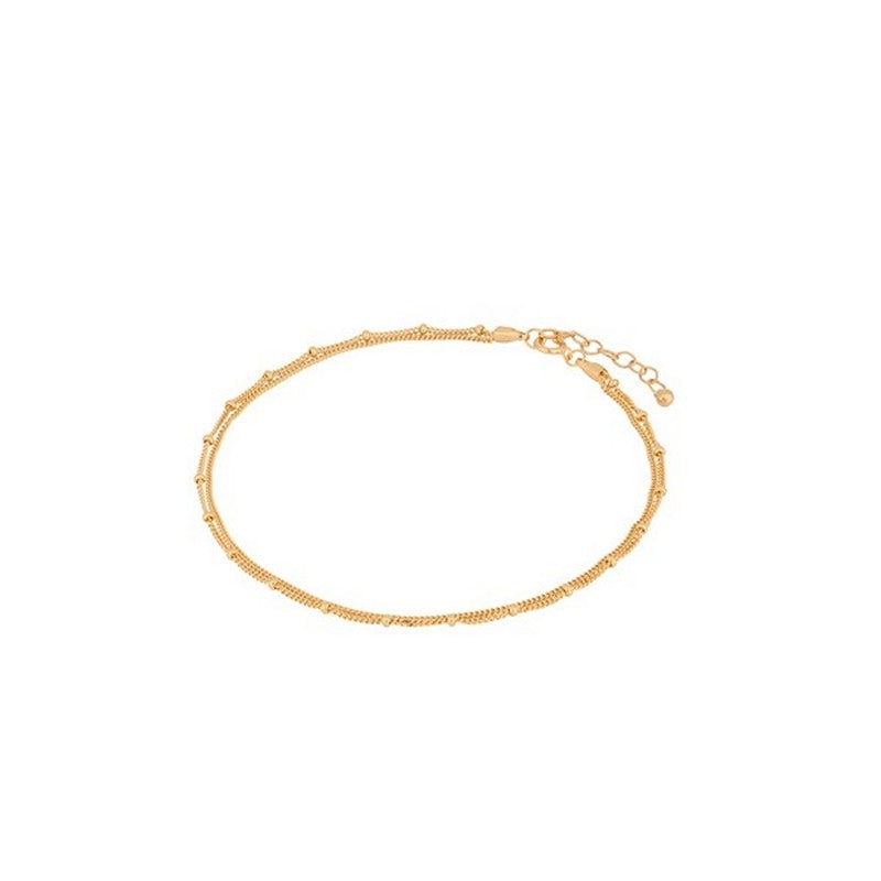 Galaxy ankelkæde i forgyldt sølv fra Pernille Corydon 23–26 cm