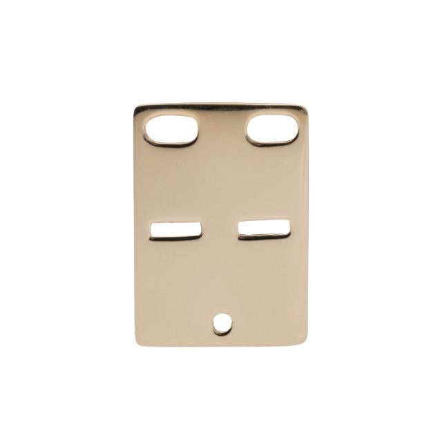 Siersbøl kadaverskilt vedhæng i 8 kt guld 26x18 mm