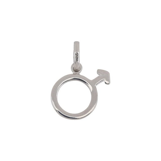 Siersbøl drengevedhæng i rhodineret sølv