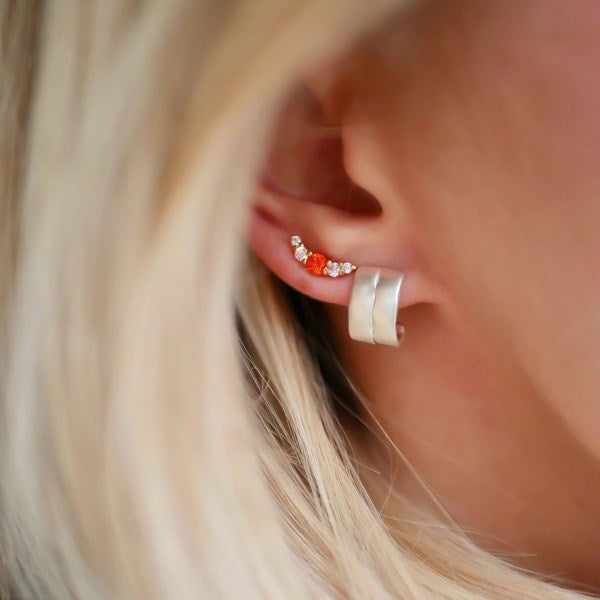 Agnes hoops i sølv fra Enamel Copenhagen 12 x 7,5 mm