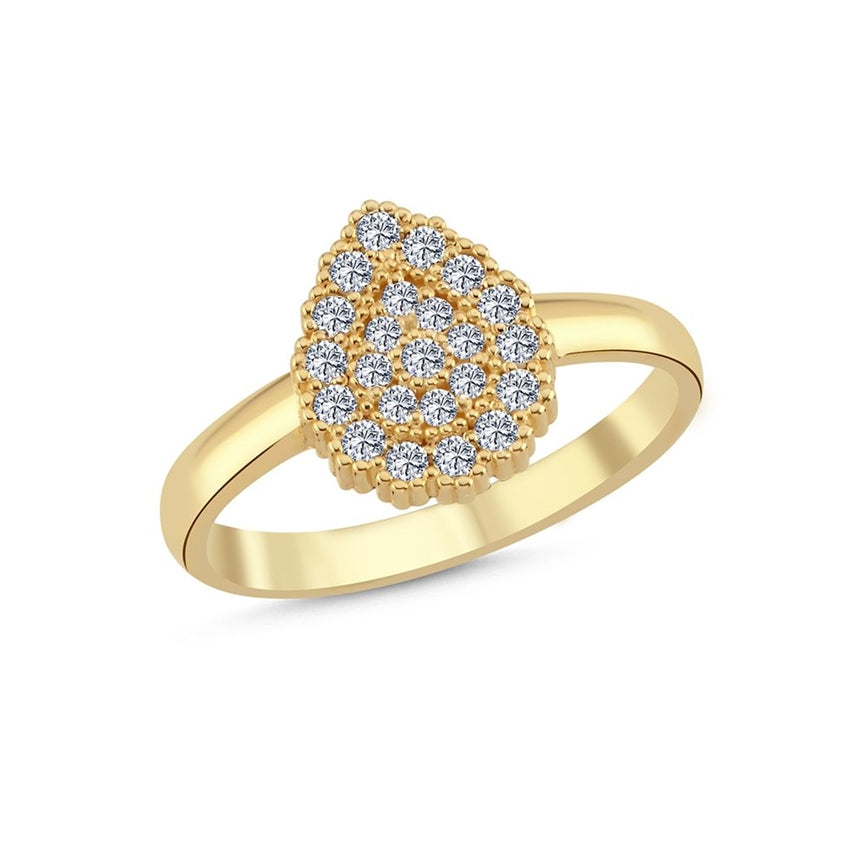 Athene diamant ring i 14 karat guld med 0,31 ct diamanter fra Nuran
