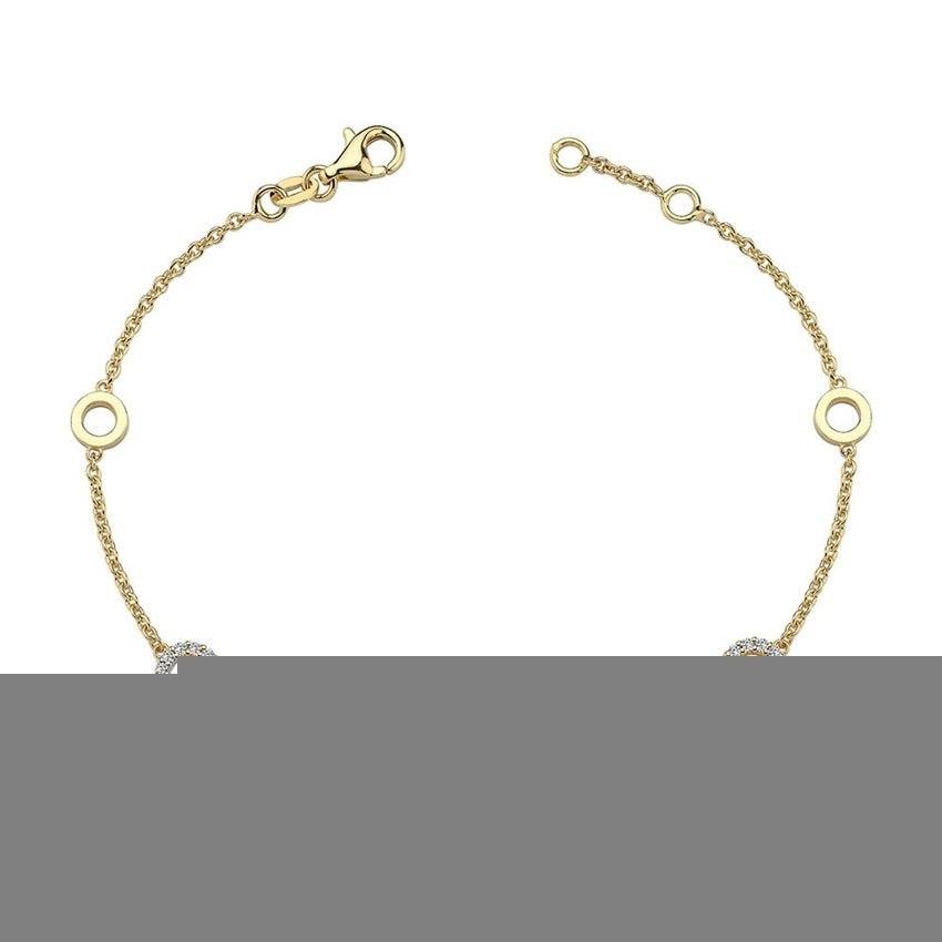Ayla armbånd i 14 kt guld med 0,18 ct diamanter – Nuran