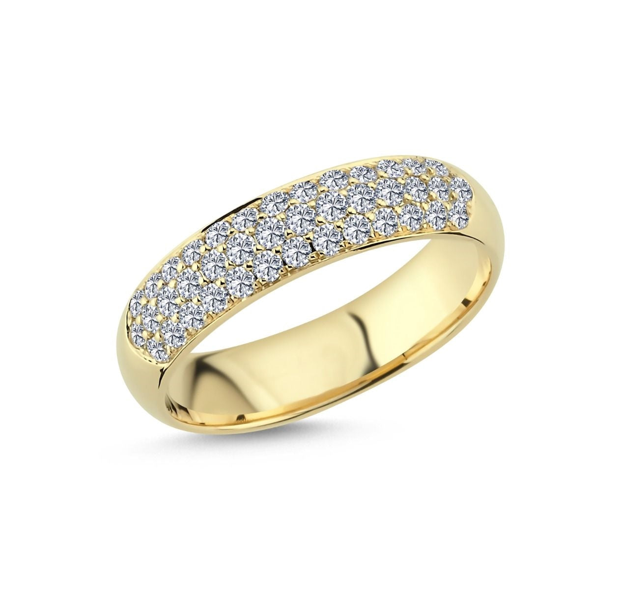 Beauté diamantring fra Nuran i 14 karat guld med pavé-fattede diamanter i 0,60 ct.
