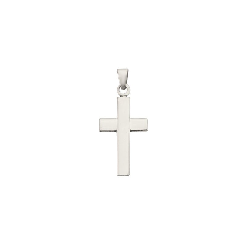 BNH stolpekors vedhæng i sølv (Lille) – klassisk sølvvedhæng i korsform 11x20 mm.