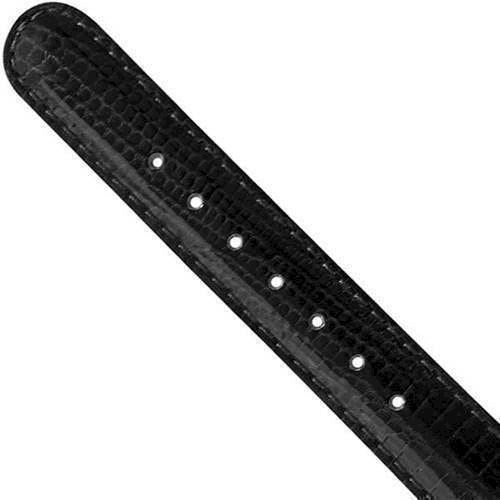 Christina Collect sort læderrem 16 mm med forgyldt eller stålspænde