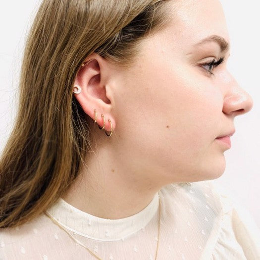 BNH hoops i 18 karat forgyldt sølv 13 mm