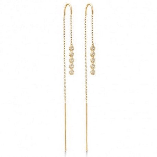 Dido øreringe i 8 kt guld med zirkonia fra Mads Z