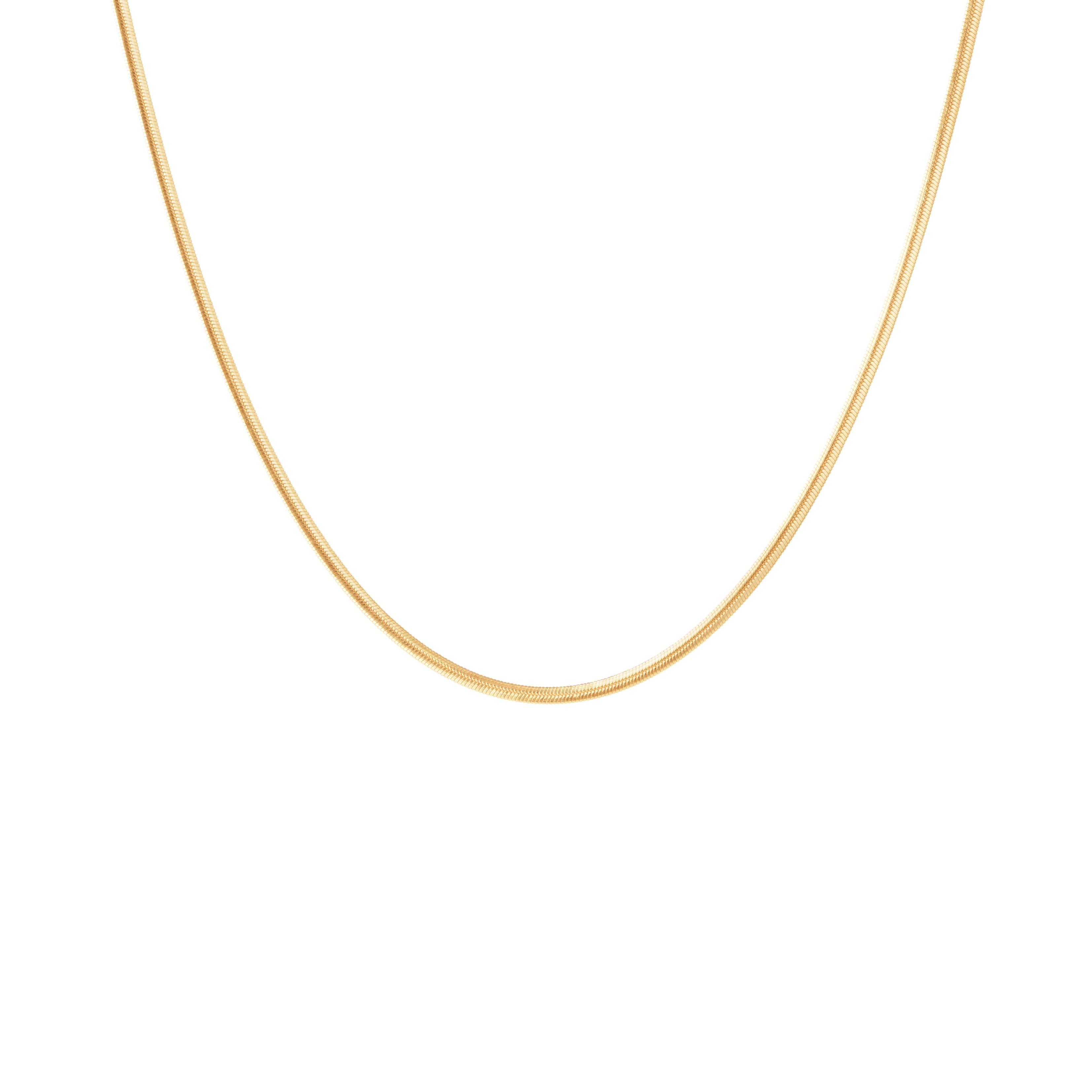 Camille Brinch Small Essentia slangekæde i 925 sterlingsølv med 22 karat forgyldning – gylden, 40 cm.