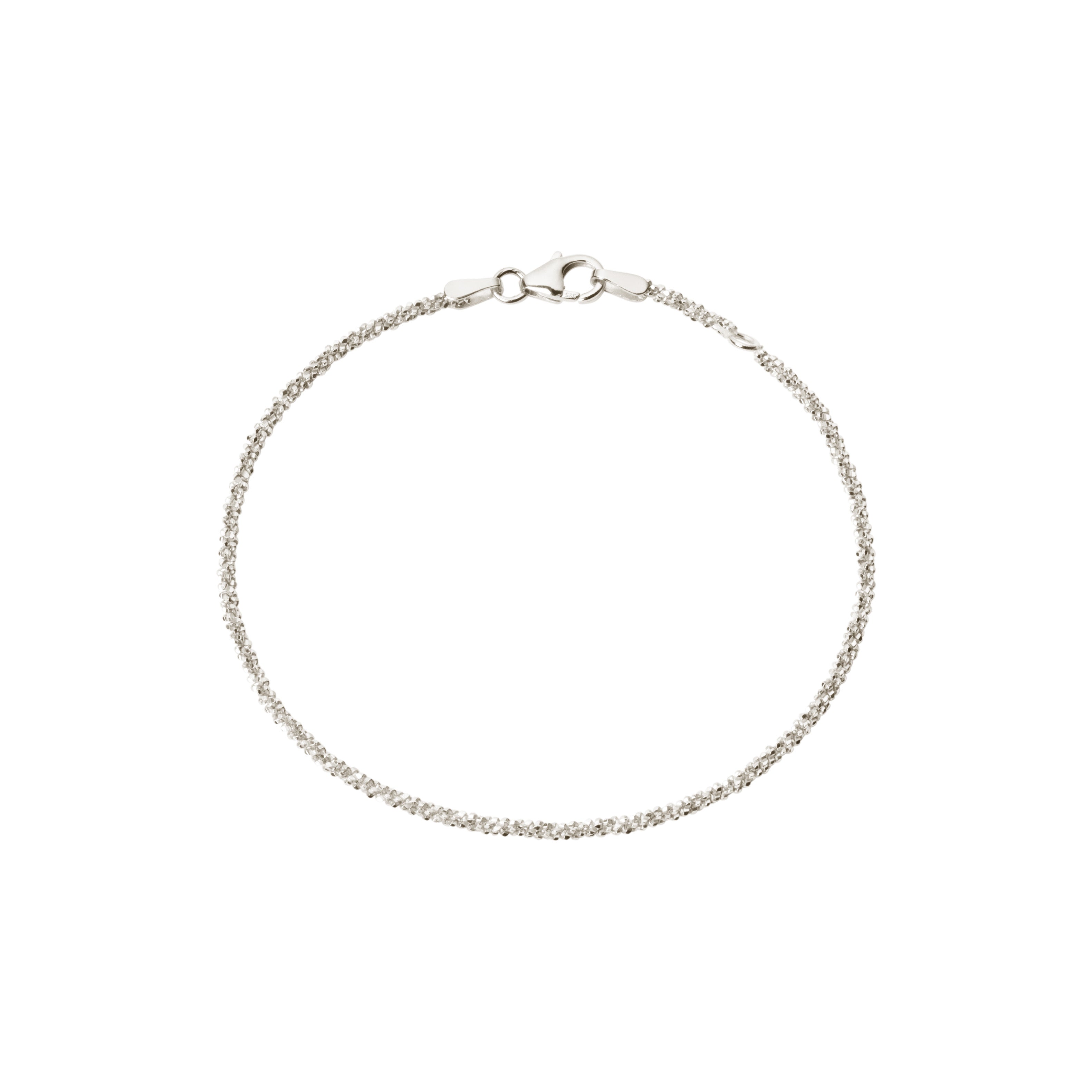 Camille Brinch Million Dots armbånd i 925 sterlingsølv med mønstret overflade i længden 18–19 cm.