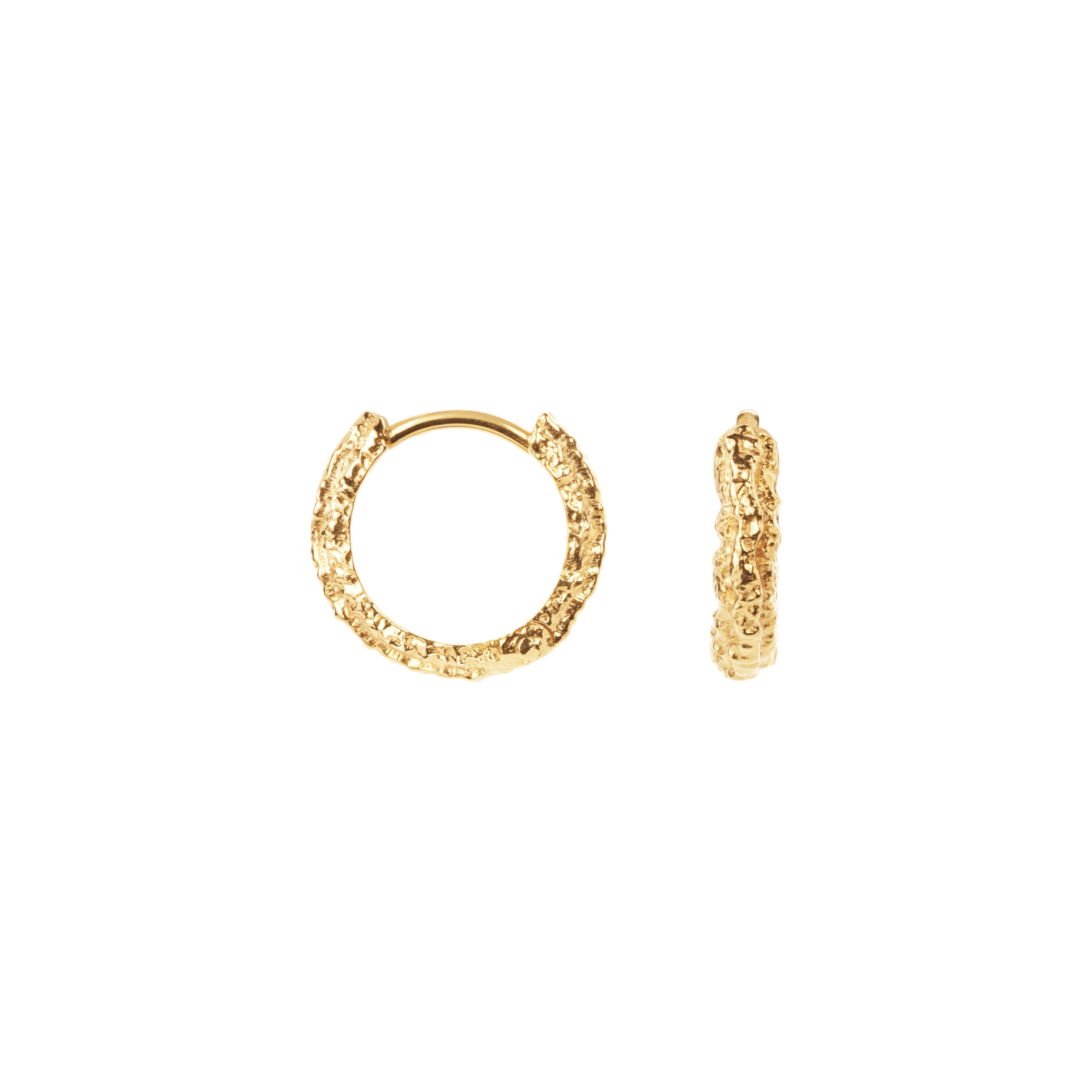 Camille Brinch Small Sparkly Hoops i 925 sterlingsølv med 22 karat forgyldning og gnistrende sten.