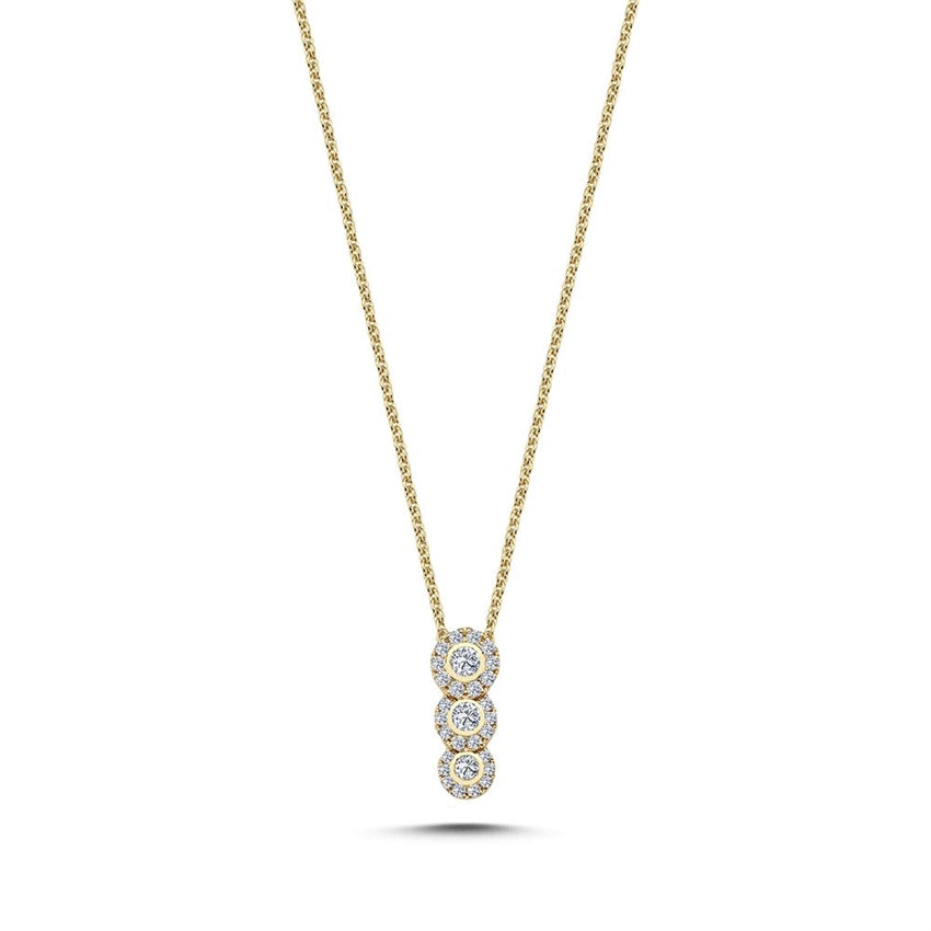 Dutchess vedhæng i 14 kt guld med 0,28 ct diamanter i rosetdesign fra Nuran.