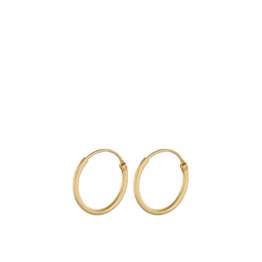 Tiny Plain hoops i forgyldt sølv fra Pernille Corydon