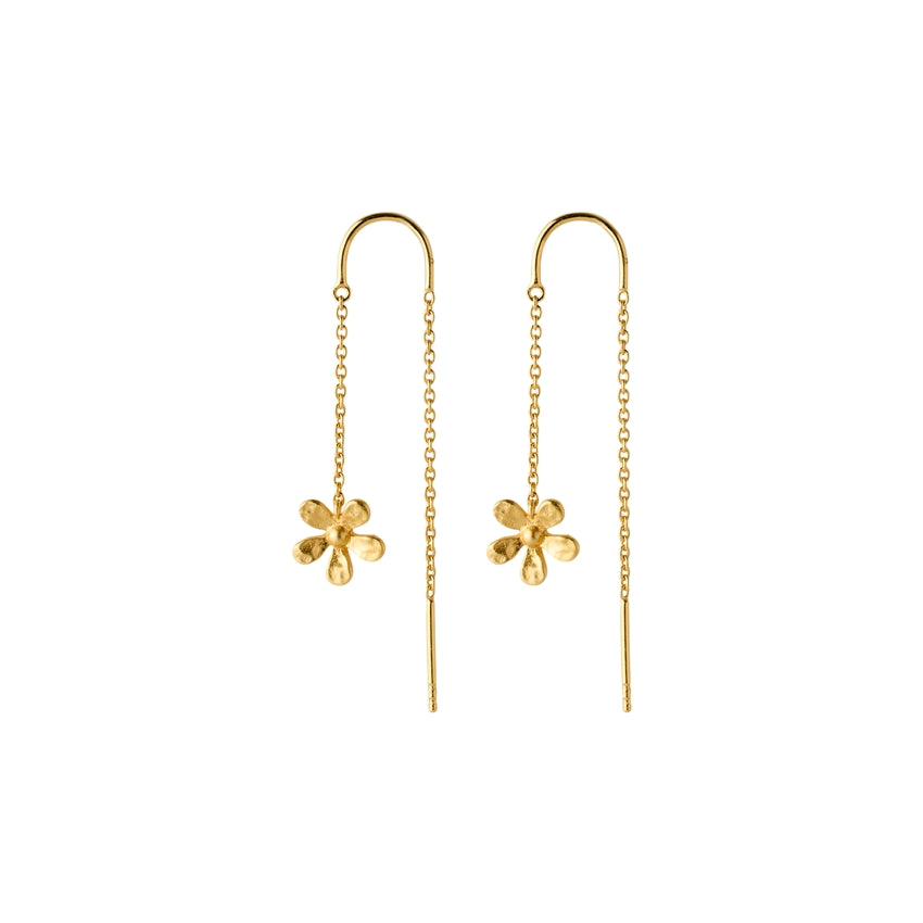 Wild Poppy ørekæder i forgyldt sølv fra Pernille Corydon