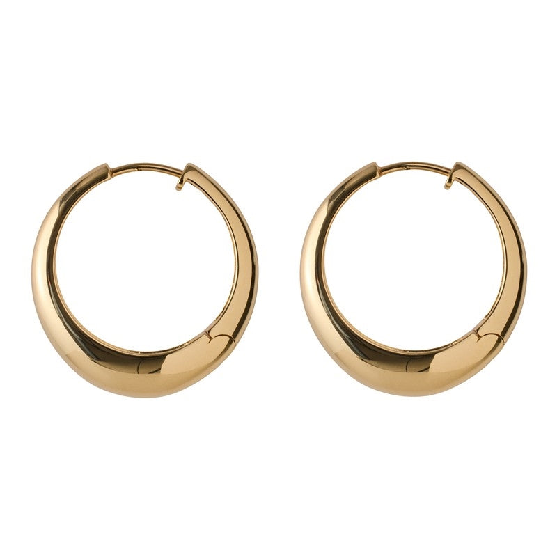 Large Globe huggies i forgyldt sølv fra Pernille Corydon, 28 mm