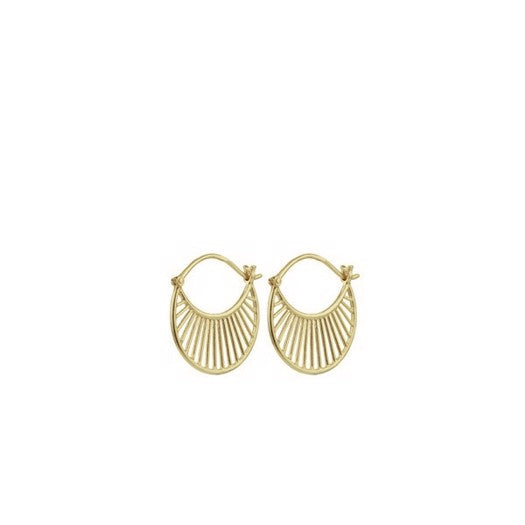 Daylight øreringe i forgyldt sølv fra Pernille Corydon, 22 mm