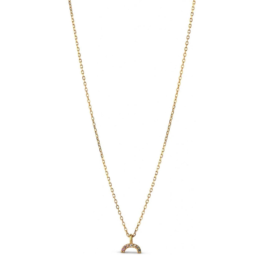 Sparkling Rainbow halskæde i forgyldt sølv fra Enamel Copenhagen