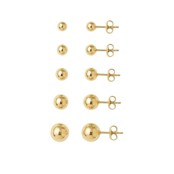 Siersbøl kugleøreringe i 8 eller 14 kt guld (3–7 mm)