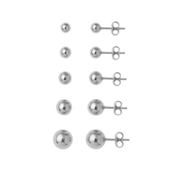 Nordahl Andersen kugleøreringe i sterlingsølv 3–7 mm