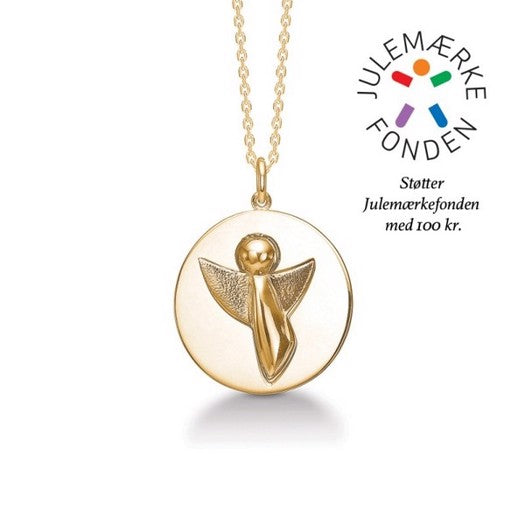 Me & My Angel 2-i-1 halskæde i forgyldt sølv fra Mads Z, 40–45 cm