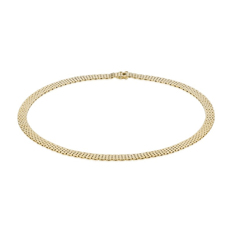 BNH mursten halskæde i 14 karat guld 3 mm 42–50 cm